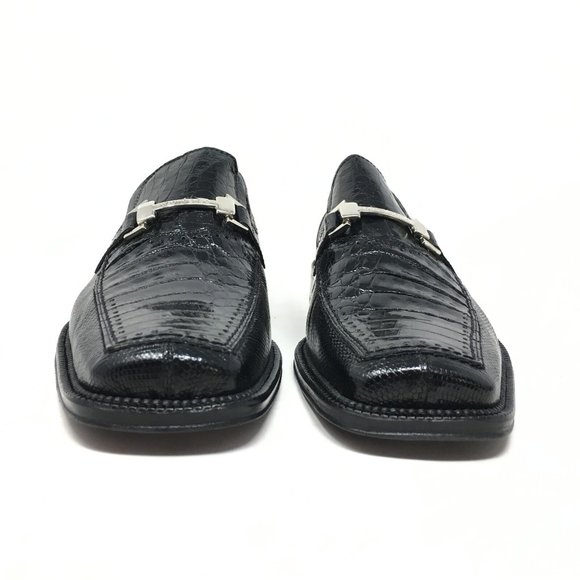 Men\'s NEW David Eden Horsebit Loafers Dress Shoes Size 10 Black Crocodile Lizard main image 9